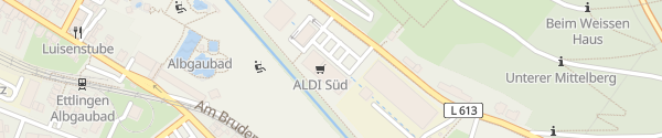 Karte ALDI Süd Pforzheimer Straße Ettlingen