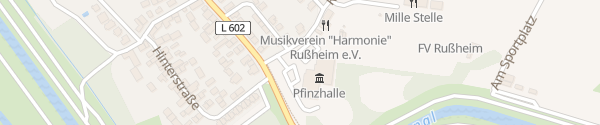 Karte Parkplatz Pfinzhalle Dettenheim