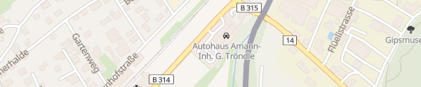 Karte Autohaus Amann Stühlingen