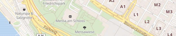 Karte Parkgarage Uni / Schloss Mannheim
