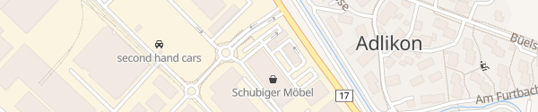 Karte Möbel Schubiger Regensdorf