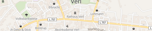 Karte eBike Ladesäule Rathaus Verl