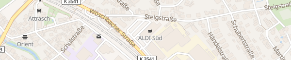 Karte ALDI Süd Wöschbacher Straße Pfinztal