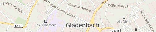 Karte Sparkasse Marktplatz Gladenbach