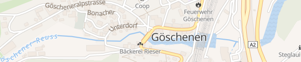 Karte Gotthardstrasse Göschenen