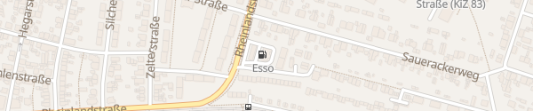 Karte Esso Tankstelle Rheinlandstraße Frankfurt am Main