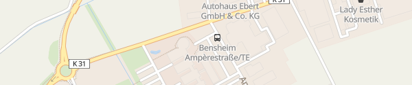 Karte TE Connectivity Bensheim