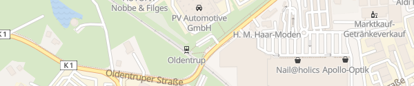Karte Bahnhof Oldentrup Bielefeld