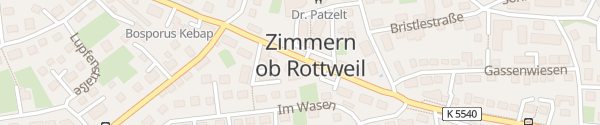 Karte Hauptstraße Zimmern ob Rottweil