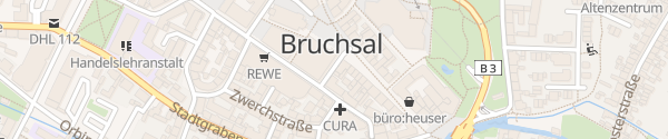 Karte Rathaus Bruchsal