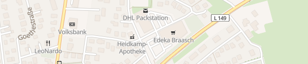 Karte EDEKA Braasch / ALDI Nord Schwanewede
