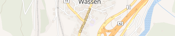 Karte Parkplatz Gotthardstrasse Wassen