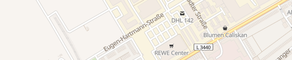 Karte REWE Center Eugen-Hartmann-Straße Frankfurt am Main