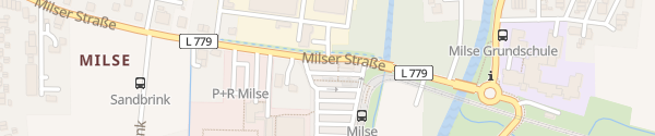 Karte P&R Parkplatz Milse Bielefeld