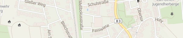 Karte Parkplatz Melibokushalle Zwingenberg