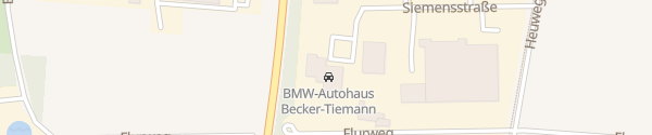 Karte BMW Autohaus Becker-Tiemann Lübbecke