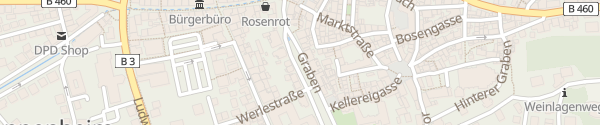 Karte Parkplatz Graben Heppenheim