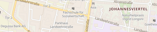 Karte Landwehrstraße Darmstadt