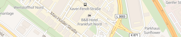 Karte B&B HOTEL Frankfurt-Nord Frankfurt am Main
