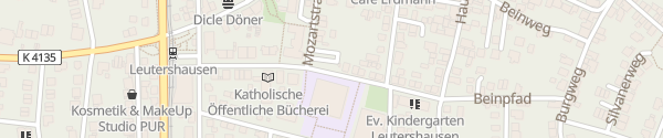 Karte Parkplatz Mozartstraße Hirschberg an der Bergstraße