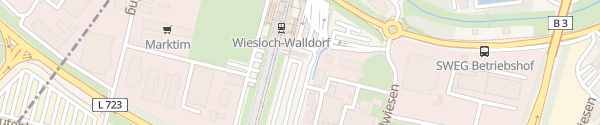 Karte Bahnhof Wiesloch-Walldorf Wiesloch