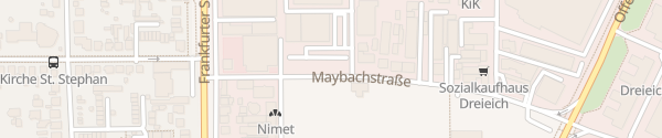 Karte Maybachstraße gegenüber Sportplatz Dreieich