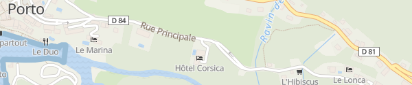 Karte Hôtel Corsica Porto Ota