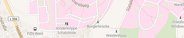 Karte Psychiatrisches Zentrum Nordbaden Parkplatz West Wiesloch