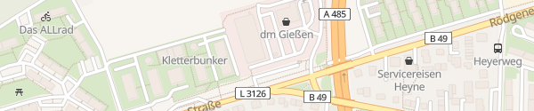 Karte e-Bike Ladestation Lidl Gießen