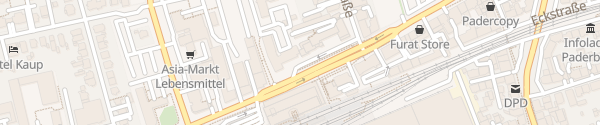 Karte Finanzamt - Hauptbahnhof Paderborn