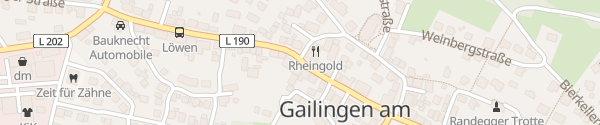 Karte Hotel Rheingold Gailingen am Hochrhein