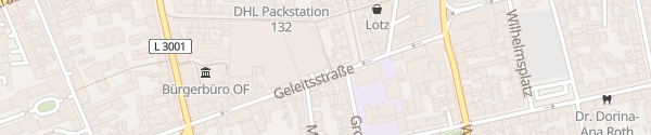 Karte Q-Park City Parkhaus Offenbach am Main