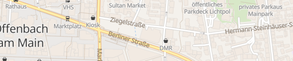 Karte EVO Parkhaus Innenstadt Offenbach am Main