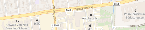 Karte BMW Niederlassung Offenbach am Main