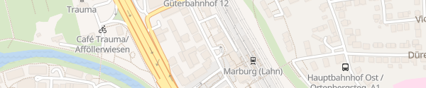 Karte Hauptbahnhof Marburg
