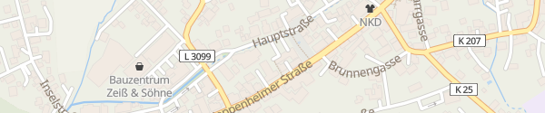 Karte Ortszentrum (Sparkasse, Apotheke, Marktplatz) Fürth