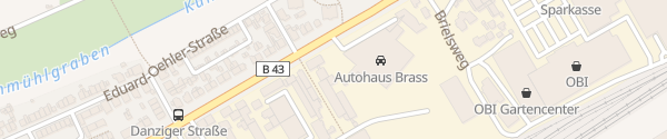 Karte Autohaus Brass Offenbach am Main