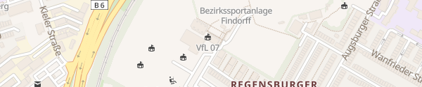 Karte Bezirkssportanlage Findorff Bremen