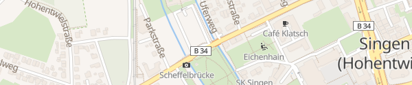 Karte Scheffelhalle Singen (Hohentwiel)