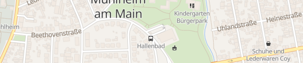 Karte Hallenbad Bürgerpark Mühlheim am Main