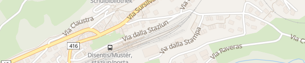 Karte RhB-Bahnhof Disentis