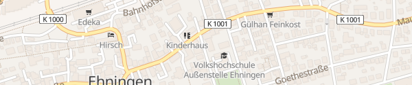 Karte Gartenstraße Ehningen
