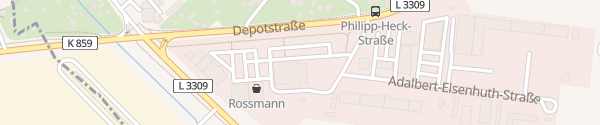 Karte ALDI Süd Philipp-Heck-Straße Hanau