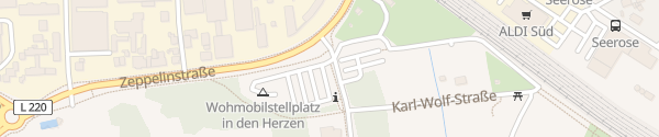 Karte Herzenparkplatz Radolfzell am Bodensee