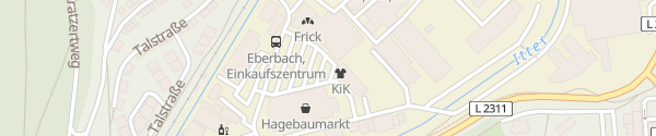 Karte Hagebaumarkt / Kaufland Eberbach