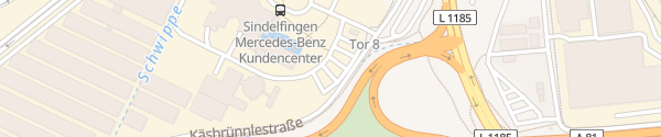 Karte Mercedes Benz Kundencenter Sindelfingen