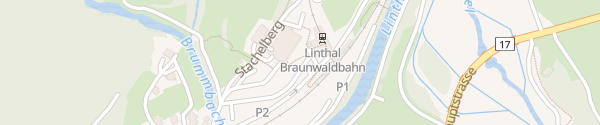 Karte Destination Charger Parkplatz Braunwald-Standseilbahn Linthal