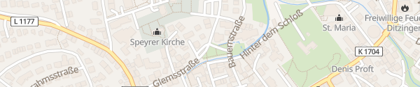 Karte E-Bike Ladesäule Platz an der Glems Ditzingen