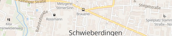 Karte Oberes Zentrum Schwieberdingen