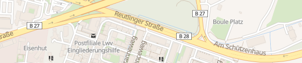 Karte Allee des Chasseurs Tübingen